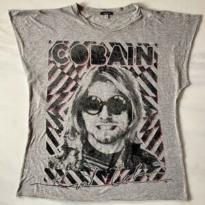 R13 Lightweight Sleeveless Kurt Cobain Tee L
